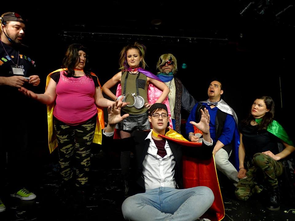 L-R Jamie Maloney, Evie Aronson, Tara Sargente, Mike Hauschild, Curt Dixon, Bill Berg, Brianna Lee